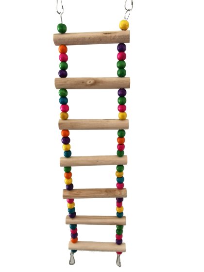 JUGUETE INTERACTIVO ESCALERA PASARELA MADERA COLORES 10x46 CM